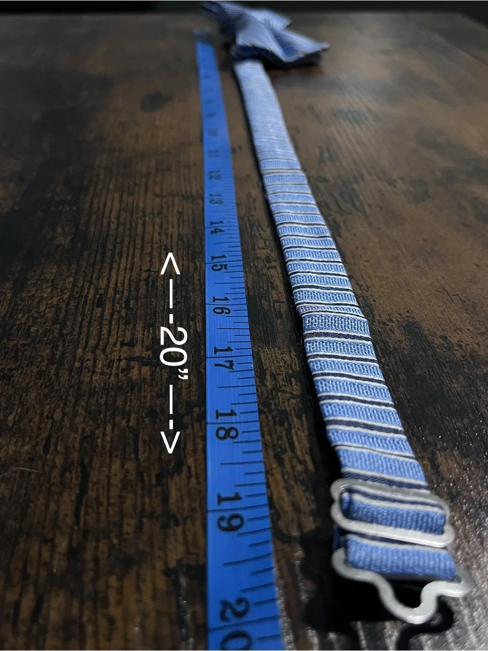 Classic Blue Striped Men's Bow Tie